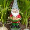 Summerfield Terrace Bird Feeder Gnome Solar Garden Statue