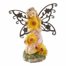 Summerfield Terrace Garden Blooms Fairy Solar Statue