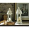 Gallery of Light Graceful Distressed White Lantern (L)