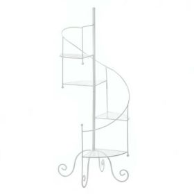 Summerfield Terrace White Spiral Showcase Plant Stand