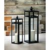 Gallery of Light Large Black Dramatic Geometry Lantern