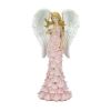Wings of Devotion Solar Powered Pink Rose Angel Statue