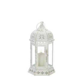 Gallery of Light Distressed Floral Lantern