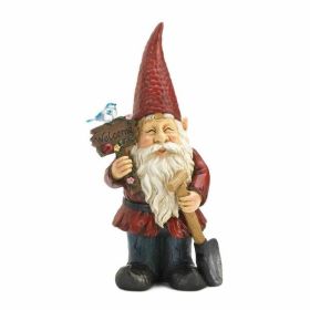 Summerfield Terrace Welcome Gnome Solar Garden Decoration
