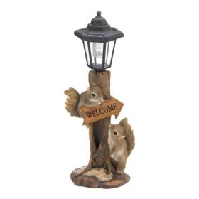 Summerfield Terrace Friendly Squirrels Solar Lamp