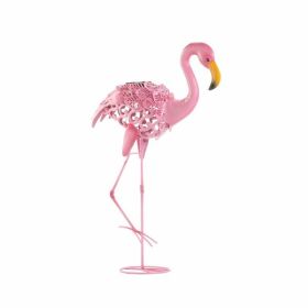 Summerfield Terrace Leaning Solar Flamingo Statue