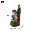 Summerfield Terrace Boy & Dog Solar Garden Statue