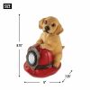 Summerfield Terrace Dog Fire Helmet Solar Statue
