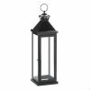 Gallery of Light Large Glossy Black Lantern