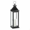Gallery of Light Large Glossy Black Lantern