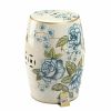 Accent Plus Antique Floral Garden Stool