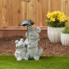 Summerfield Terrace Frogs Under Umbrella Solar Decoration