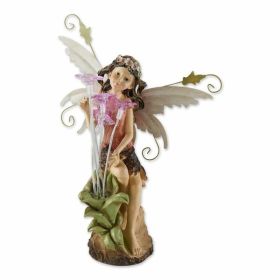 Summerfield Terrace Peony Fairy Solar Statue