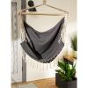 Accent Plus Fringed Gray Hammock Chair