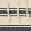 Accent Plus Fringed Blue & Cream Ticking Stripe Hammock Chair