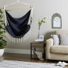 Accent Plus Fringed Blue Chambray Hammock Chair
