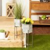 Accent Plus Hexagon Bucket Plant Stand Set