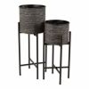 Accent Plus Deco Waves Bucket Plant Stand Set