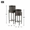 Accent Plus Deco Waves Bucket Plant Stand Set