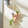 Accent Plus White Wash Terracotta Dangling Mini Pots