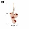 Accent Plus White Wash Terracotta Dangling Mini Pots
