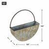 Accent Plus Round Galvanized Wall Planter