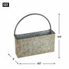 Accent Plus Rectangle Galvanized Wall Planter
