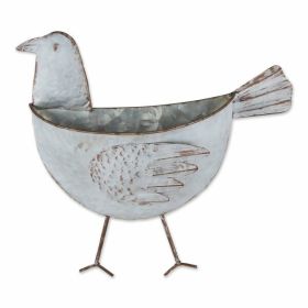 Accent Plus Bird Galvanized Wall Planter