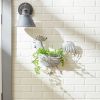 Accent Plus Rooster Galvanized Wall Planter