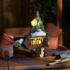 Accent Plus Glowing Welcome Sign Gnome Solar Statue