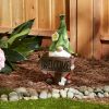 Accent Plus Glowing Welcome Sign Gnome Solar Statue