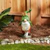 Accent Plus Gnome Holding Orb Solar Statue