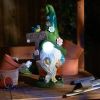 Accent Plus  Glowing Nose Gnome Welcome Sign Solar Statue