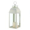 Gallery of Light Distressed Ivory Candle Lantern